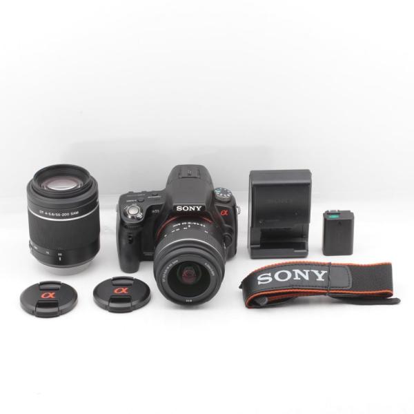 SONY デジタル一眼レフ α55(ダブルズームレンズキット) ブラック SLT-A55VY