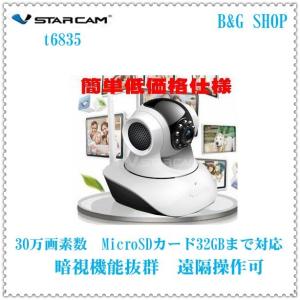防犯カメラ Vstarcam T6835WIP ネットワークカメラ ベビーモニター ペットモニター IPカメラ  WiFi無線カメラ セキュリティーカメラ WEBカメラ