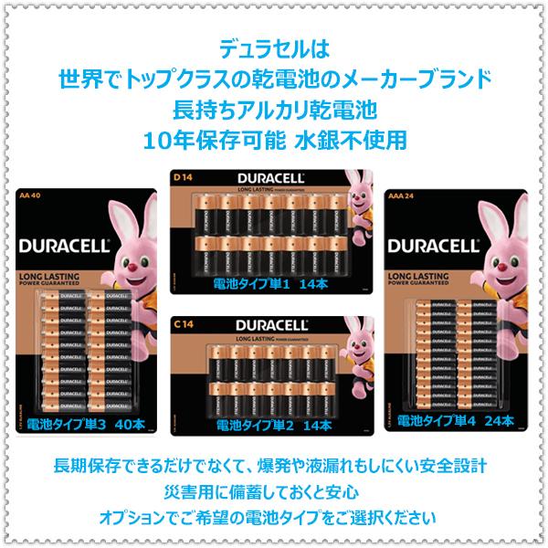 アルカリ乾電池　単1 単2　単3　単4 DURACELL デュラセル 長持ち 長期保存 高品質 高信...