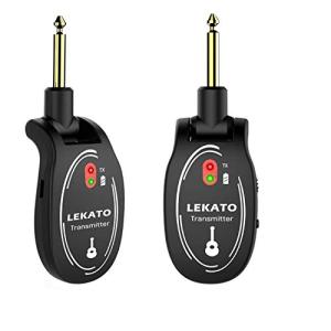 LEKATO ワイヤレス ギター システム 2.4GHz ワイヤレス オーディオ エレキギター 送信機 受信機 デジタル 内蔵充電式リチウム電池 エレキギター・ベース用