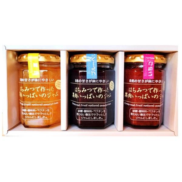 選べる 3本セット ハチミツと果実で作った ジャム 1瓶 150ｇ ノンシュガー 無添加 食品 お歳...