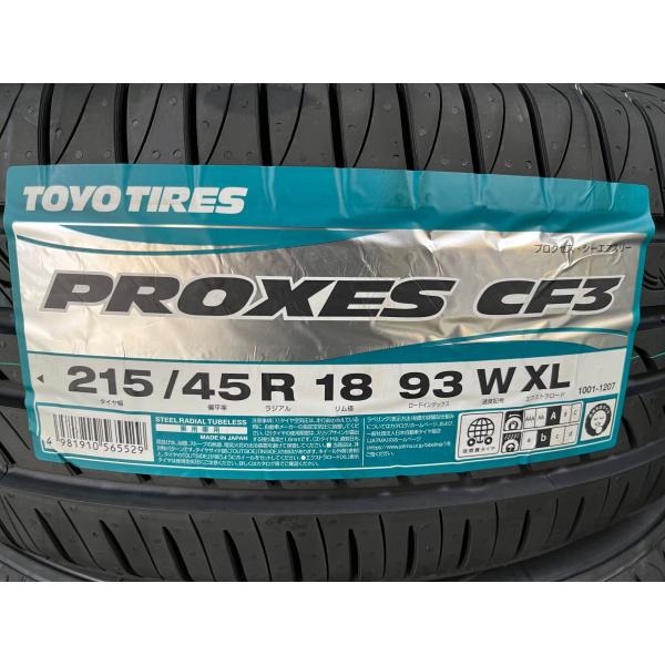 2025年製 低燃費タイヤ PROXES CF3 215/45R18 93W XL