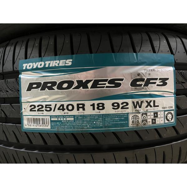 2025年製 低燃費タイヤ PROXES CF3 225/40R18 92W XL