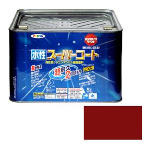 アサヒペン 多用途 水性スーパーコート 5L アカサビ｜tyshop