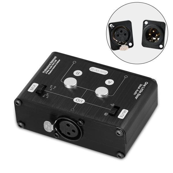 Mini 2-way HiFi ステレオ オーディオ XLR A / B パッシブスイッチャー ボッ...