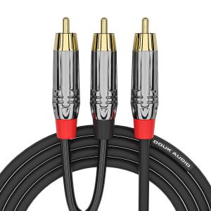 Nobsound Douk Audio OFC RCAケーブル 1 RCA to 2 ステレオ Nobsound Douk Audio OFC RCAケーブル 1 RCA to 2 ステレオ