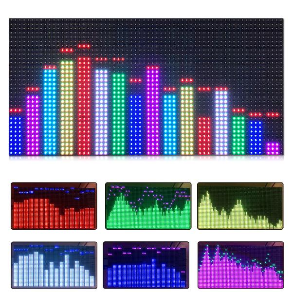 Douk Audio フルカラー RGB 音楽スペクトル LED ステレオ サウンドレベルディスプレ...