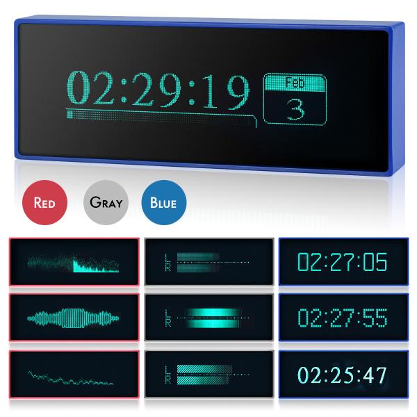VFD 時計 音楽スペクトラム ディスプレイ サウンドレベルインジケーター ドット マトリックス オ...