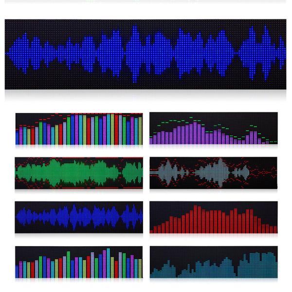 デュアル MIC / LINE ステレオ Music スペクトル サウンドレベルメーター ドット マ...