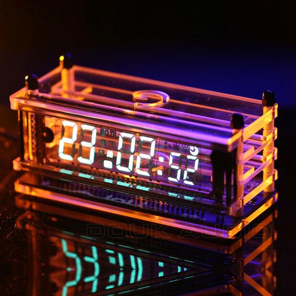 WIFI ヴィンテージ VFD 管時計 USB デスクトップ 装飾 時計 RGB LED 時計 Re...