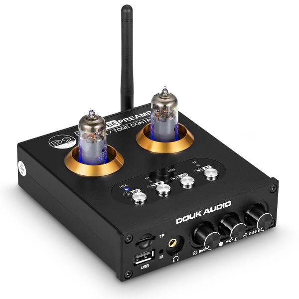 Mini Bluetooth 5.0 真空管プリアンプHiFi USB プレーヤー ステレオ オーデ...