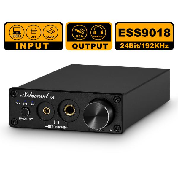 ESS9018 USB DAC OPT / COAX デジタル アナログ コンバーター ヘッドフォン...