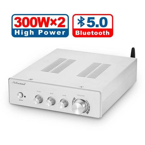 HiFi 300W + 300W Bluetooth 5.0 デジタル パワーアンプ クラスD ステ...