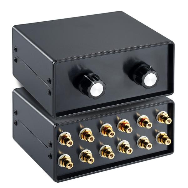 【新登場！】Nobsound ステレオ 4-IN-2-OUT RCA オーディオ 信号スプリッタ ス...