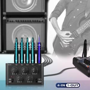 Nobsound ミニ ステレオ 4CH オーディオミキサー 超低ノイズ ホーム