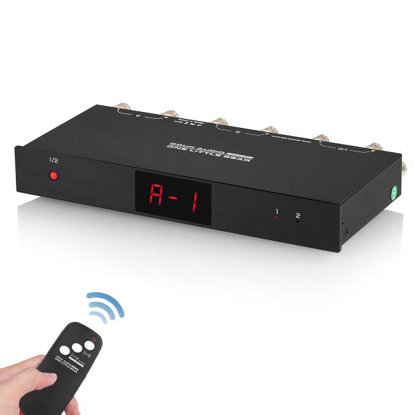 2 ウェイ アンプ / スピーカー スイッチャー ボックス ステレオ A / B オーディオ セレク...