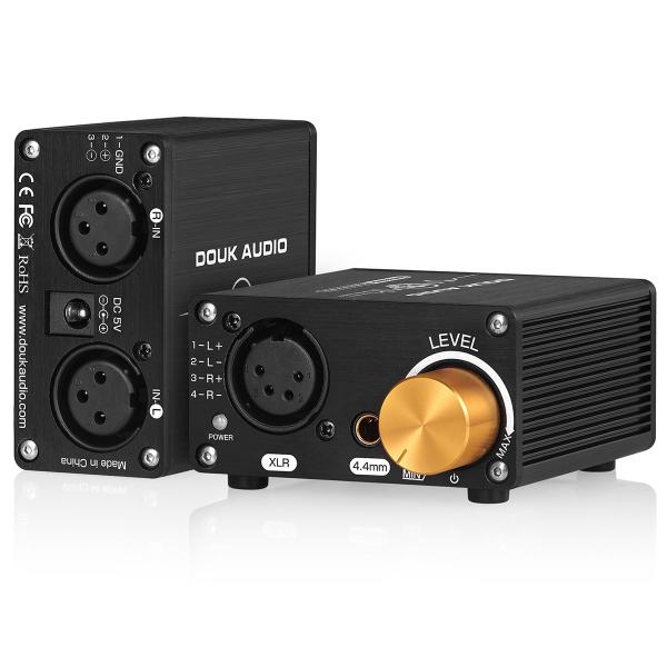 Douk Audio U5 PRO 小型 フルバランス型 ヘッドホンアンプ ミニ ステレオヘッドフォ...