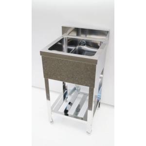 シンク　業務用１槽シンク　流し台　ステンレス　450×450　頑丈な造りです　保健所の申請　屋外やガーデニングにも　