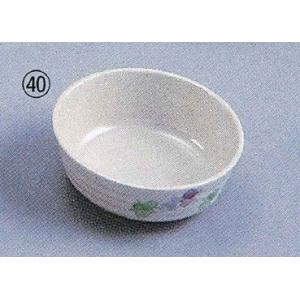 エンテック　メラミン食器　「すみれ」　ＶＯ-１１Ｂ　浅型小鉢　容量：２５０ｍｌ｜tyubou-byonho