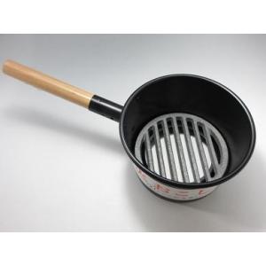 鉄　木柄ジャンボ火起し（鉄目皿付）　大　２４cm