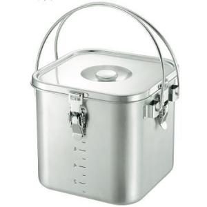 本間製作所　仔犬印（KO）19-0　IH対応　スタッキング　角型給食缶　22cm　【品番:57422...