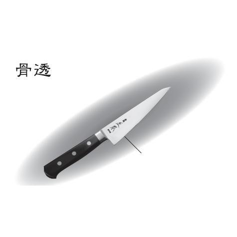 正本　ハイパーモリブデン鋼　ジュラコン柄ツバ付　骨すき（両刃）　１４５mm　【品番：ＶＧ５６１４】