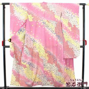振袖 身丈154cm 裄丈63.5cm 正絹 秀品 【中古】 振袖 身丈154cm 裄丈63.5cm S 袷 梅 菊 金糸 金彩 オレンジ 正絹 秀品