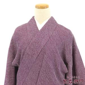 更紗染め小紋 中古着物」正絹着物 唐花文様 緑未使用品/小紋/着物