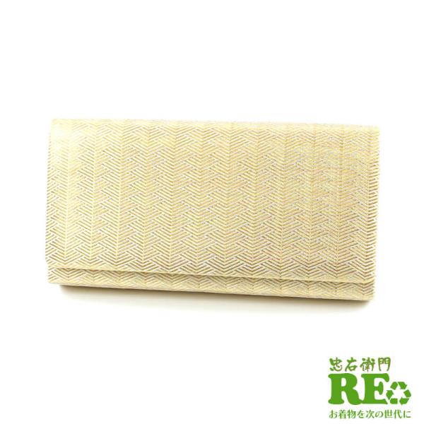 中古 バッグ 和装バッグ バック リサイクル 金 レトロ クラッチバッグ 高さ12cm 幅23cm ...