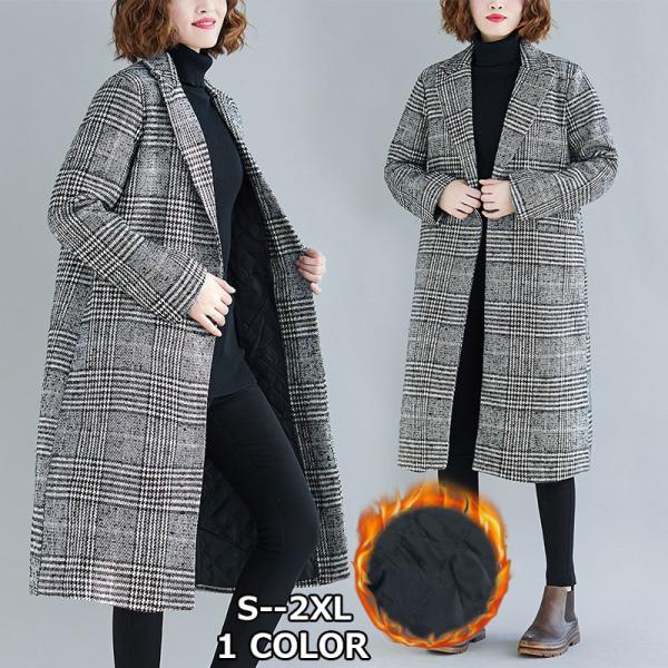 秋チェスターコートレディースチェック柄チェスターコート４０代冬グレンチェックコートアウター50代３０...