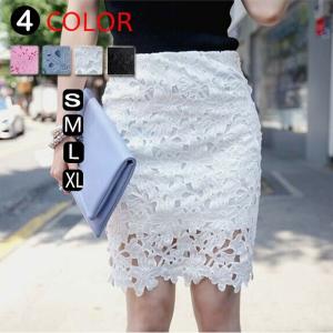 ミニ丈タイトスカート可愛い大きいサイズレーススカート
