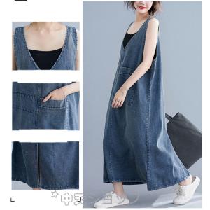 即納デニムワンピース50代ワンピース大きいサイ...の詳細画像2