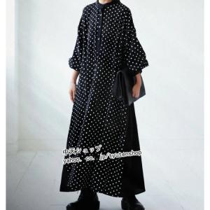 即納秋ロングワンピース ドッキングワンピース ...の詳細画像4