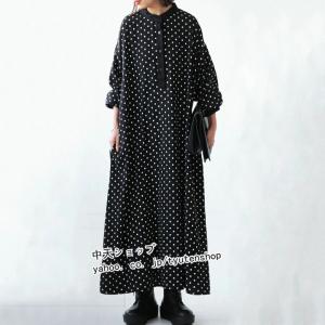 即納秋ロングワンピース ドッキングワンピース ...の詳細画像5