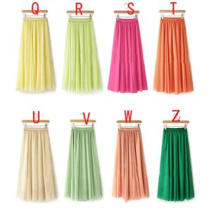 全24色シフォンスカートマキシスカートフレアス...の詳細画像4