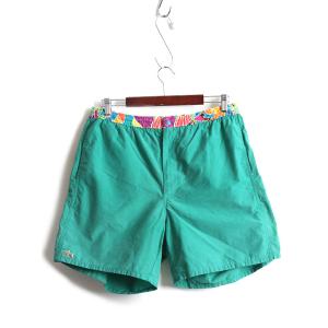 80s ■ ラコステ スイム ショートパンツ メンズ XL / 古着 80年代 ビンテージ IZOD LACOSTE ライナー付き サーフ ショーツ 短パン 海パン｜tzdfb97470