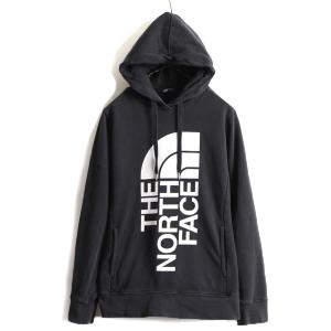 ■ ノースフェイス プリント スウェット フード パーカー ( レディース L ) The North Face プルオーバー トレーナー 裏起毛 黒 アウトドア｜tzdfb97470