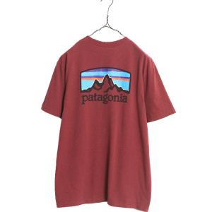 19年製 パタゴニア 両面 プリント 半袖 Tシャツ メンズ М 古着 Patagonia アウトドア グラフィック イラスト バックプリント クルーネック｜tzdfb97470