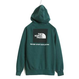 US企画 ノースフェイス 両面 プリント スウェット フード パーカー レディース М 古着 The North Face プルオーバー 裏起毛 トレーナー 緑｜tzdfb97470