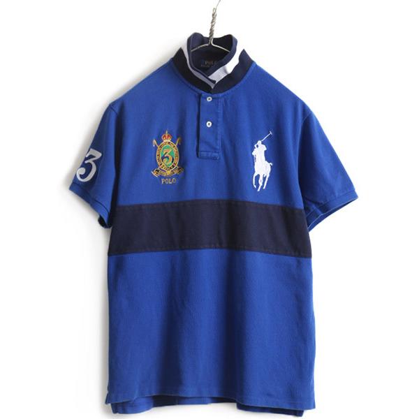 ビッグポニー ■ POLO ポロ ラルフローレン 鹿の子 半袖 ポロシャツ ( メンズ L ) 古着...