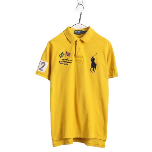 ビックポニー ブラジル代表 ポロ ラルフローレン 鹿の子 半袖 ポロシャツ メンズ L ラガーシャツ...