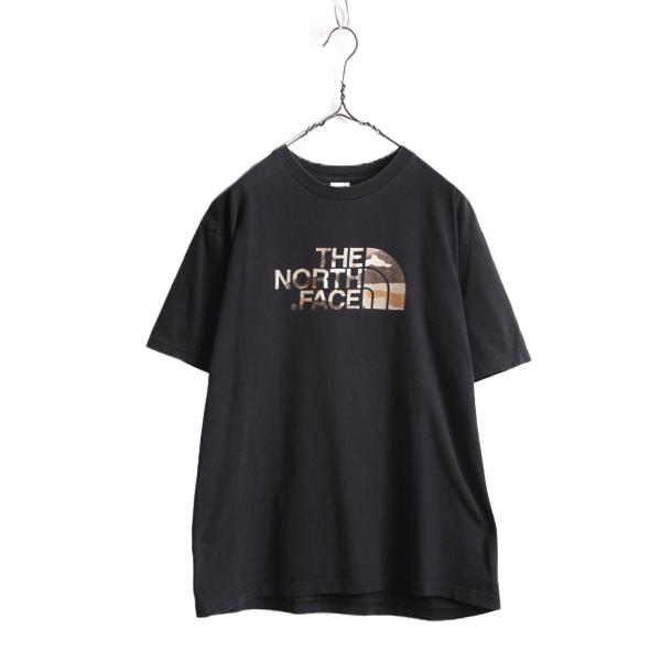 ノースフェイス 迷彩 プリント 半袖 Tシャツ メンズ M 古着 The North Face 半袖...