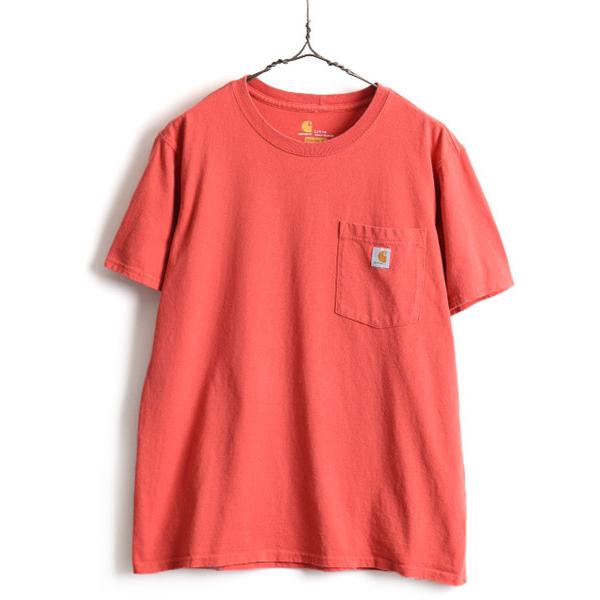 US企画 ■ カーハート クルーネック ポケット付き 半袖 Tシャツ ( 女性 レディース L ) ...