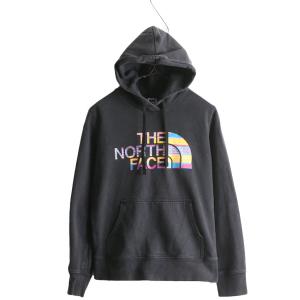 ノースフェイス プリント スウェット フード パーカー レディース M The North Face プルオーバー 裏起毛 トレーナー ブラック アウトドア｜tzdfb97470