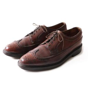 70s USA製 ビンテージ ■ Florsheim Imperial 本革 レザー ウイングチップ シューズ ( メンズ 91/2 B 27.5cm ) 靴 革靴 茶 インペリアル｜tzdfb97470