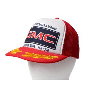 80s ビンテージ □ GMC 企業 プリント メッシュ ベースボール キャップ