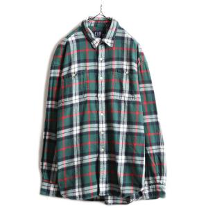 90s USA製 □ バーバリー チェック 長袖 シャツ ( 15 1/2 メンズ M 程