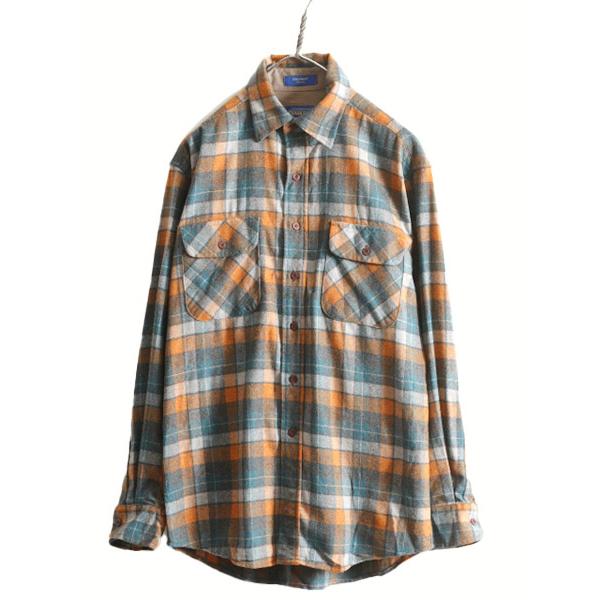 USA製 ペンドルトン チェック ウール シャツ メンズ M / 古着 PENDLETON FIEL...