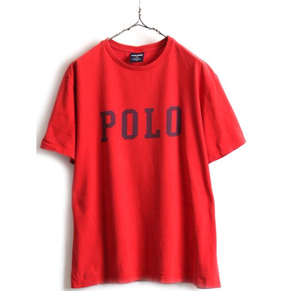 90s オールド ■ POLO SPORT ラルフローレン ロゴ プリント 半袖 Tシャツ ( メン...