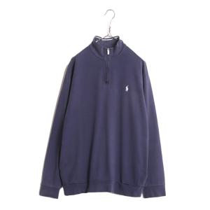 90s 高級 ペルー製 100% ピマコットン ポロ ゴルフ ラルフローレン スウェット メンズ XL POLO GOLF ハーフジップ 大きいサイズ ハイネック